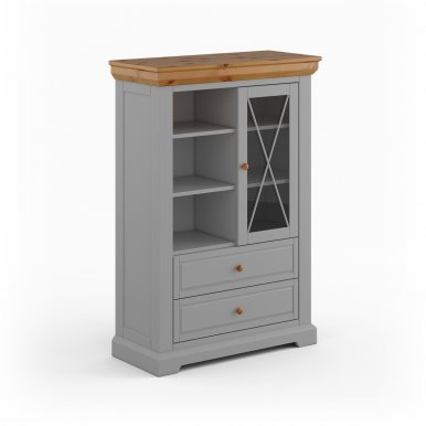 Marone Elite Grey/oak PLMEL04/S Glass-fronted cabinet
