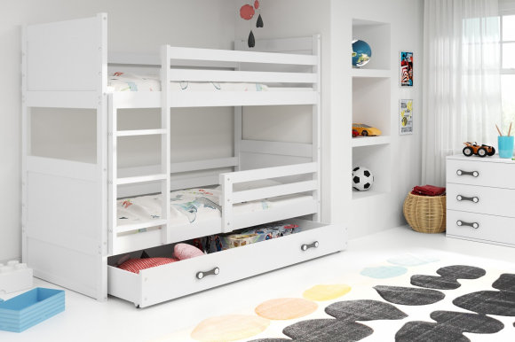 Riko II 160x80 Bunk bed with two mattresses White