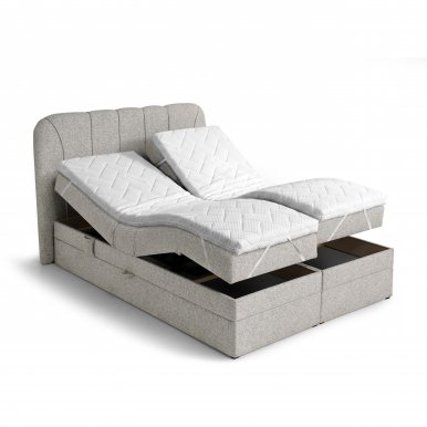 Kingly Box springs 180x200+Top H8 90x2 Boxspringbett Kopf- und Fussteil elektromotorisch verstellbar,inklusive Matratze