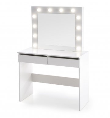 HOLLYWOOD Dressing table сonsole with mirror,White