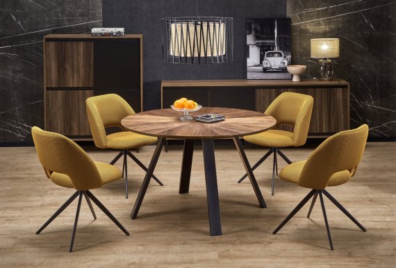 DANILO Round Table Walnut / Black