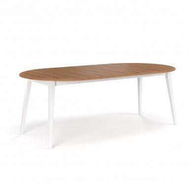 Belluno Elegante PL041B/D_2X50 (110+2x50 cm) Rund Ausziehbarer Esstisch-Massivholztisch