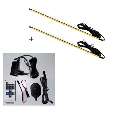 VGO LED PLUG-IN POWER SUPPLY SET (24W) + PROFILE LED 430 mm cold white x 2