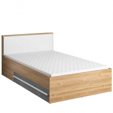PLANO PN-10 Bett 120 mit Matratze und zwei Schubladen