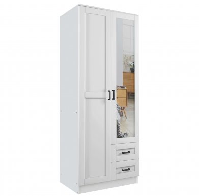 Kami-SZF 2d2s Rama Skapis ar spoguli,balts