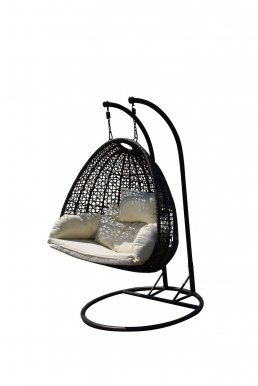 DOPPIO Hanging chair with cushions