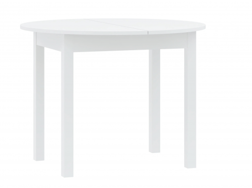 INTER W100-140/H76/D100 cm Rund Ausziehbarer Esstisch,Weiß