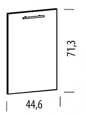 TIFANY T28 45 cm Fasāde trauku mazgājamai mašīnai