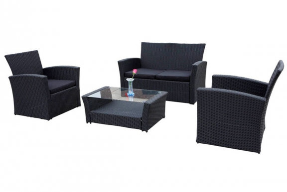 Garden furniture set UNICO Black