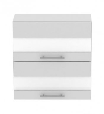 Standard WK2S70 70 cm Laminat Horizontal wall cabinet with 2 glass doors