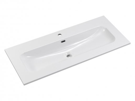 UM- FLY WHITE GLOSS 100D DP (E-8073-100D) Izlietne 100cm