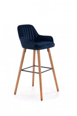 V-CH-H/93- GR Bar stool (Dark blue/nut)