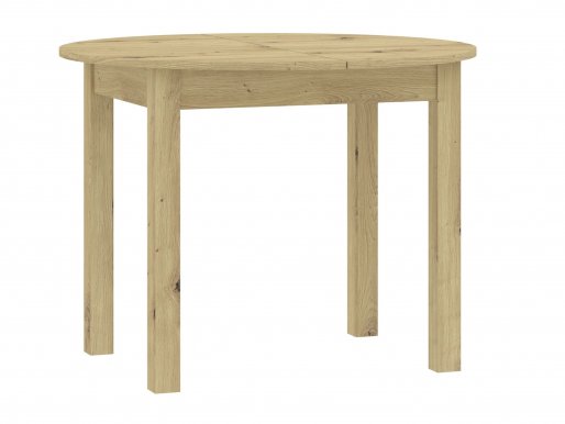 INTER W100-140/H76/D100 cm Rund Ausziehbarer Esstisch,Eiche artisan