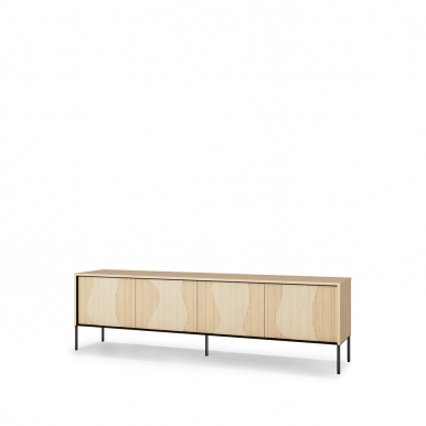 Flow FW-05 TV skapis ar apgaismojumu,Ozols vicenza balināts/melns