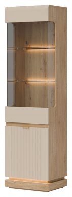 MILTON-ML 05 L/R Vitrīna,Cremona torro oak/cashmere matt