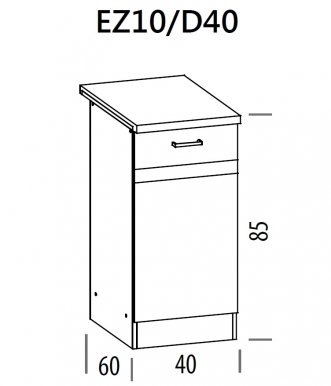 Eliza EZ10/D40 L/P 40 cm Base cabinet
