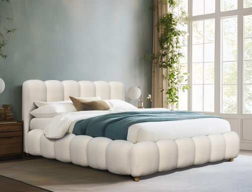 28875 Bed with bedding container,Cream