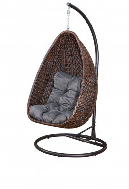 MARRONE Hanging chair with cushions