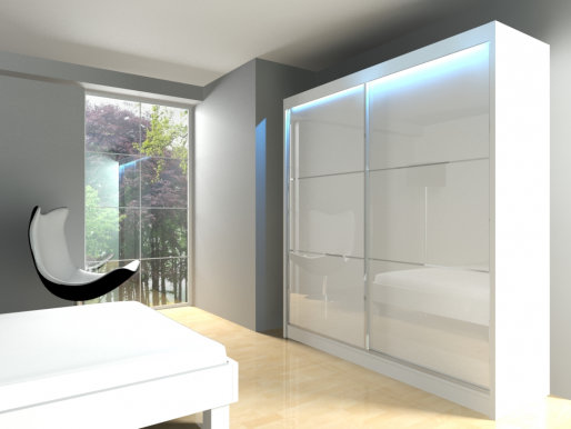 Max- Viviana 200 White Wardrobe