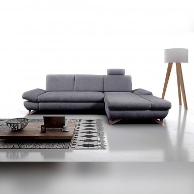 AVESTA Corner sofa right (AVRA 17 dark gray) 