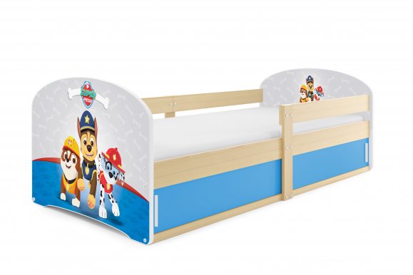 Luki 1 Bērnu gulta ar matraci 160x80 priede