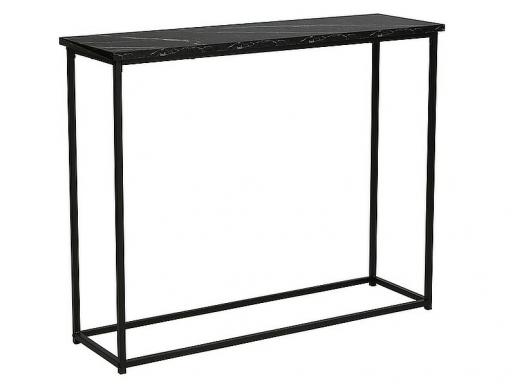 Console Couchtisch,,Marmoreffekt/Mattschwarz