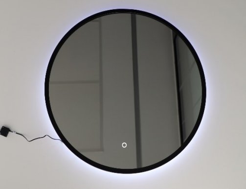 ADEL- LUNA FI600 BLACK LUS LED Spogulis ar slēdzi