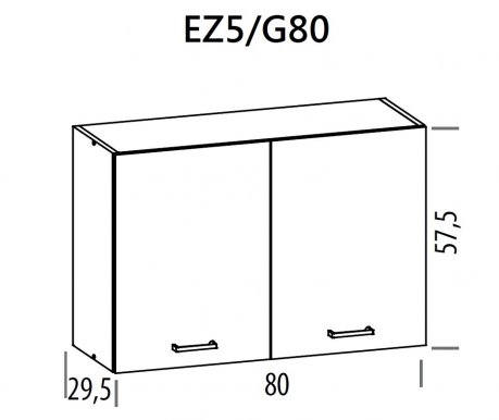 Eliza EZ5/G80 80 cm Sienas skapītis