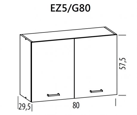 Eliza EZ5/G80 80 cm Wall cabinet