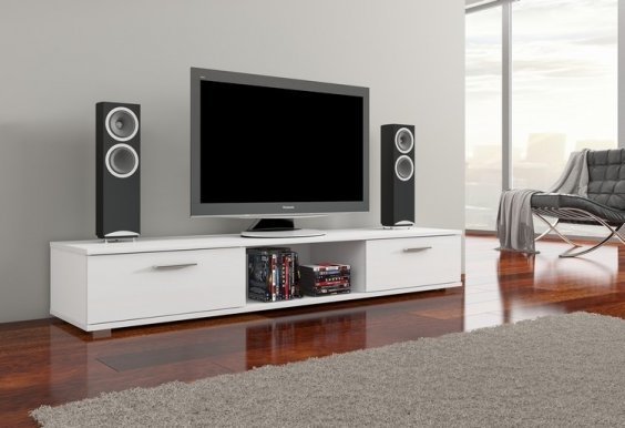 Aridea Ar04 TV cabinet White mat/white gloss