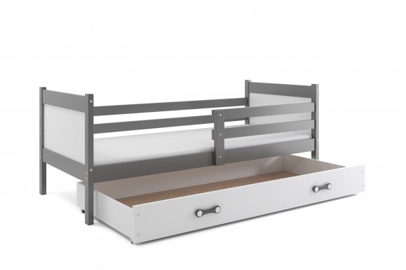 Rinno I 190x80 Bed with a mattress Graphite