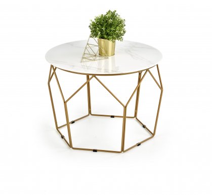 MADISON Coffee table gold/marble