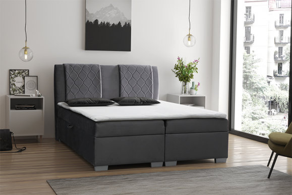 COLUMBIA Box Spring 180x200 Bed with box