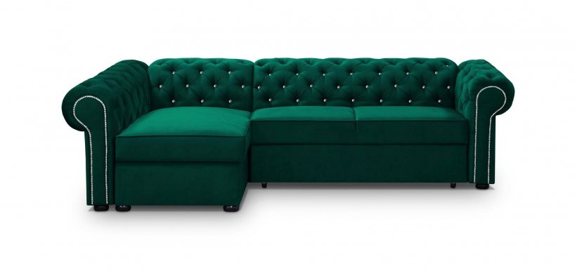 VAL/ XL z.f.sp pr.bok Chesterfield (стеклянные пуговицы) Угловой диван