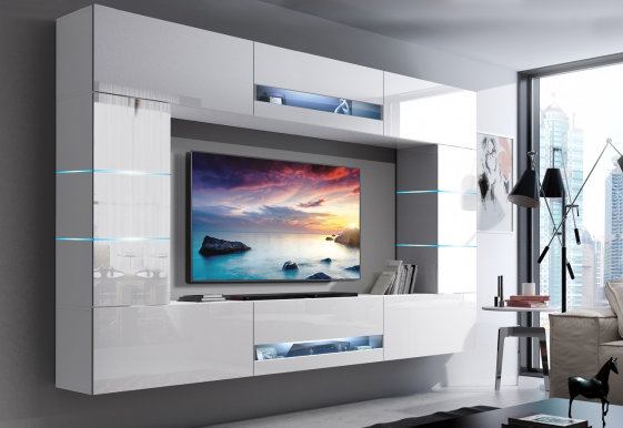 Sky Concept 63 Sekcija White mat/white gloss 63- 63/HG/W/2-1A