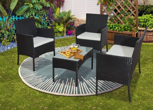 Garden furniture set COMODO black