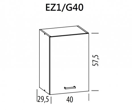 Eliza EZ1/G40 L/P 40 cm Wall cabinet