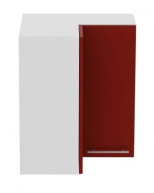 Standard WNL 60 cm Gloss acrylic Corner wall cabinet with shelfs