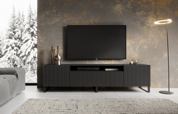 NOES B RTV 200 cm TV Skapis,Melns matēts