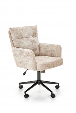 FLORES- Swivel armchair dark beige