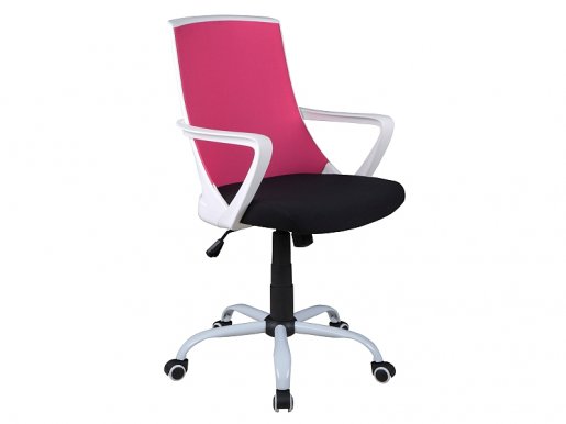 Офисное кресло Q-248 розовый/черный
