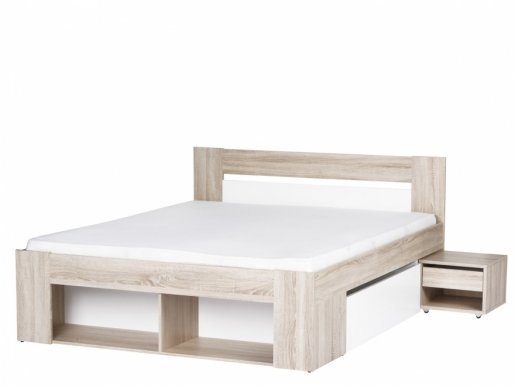 Milo 09+R160 Двуспальная кровать 2-ящика+2-прикроватные тумбочки
