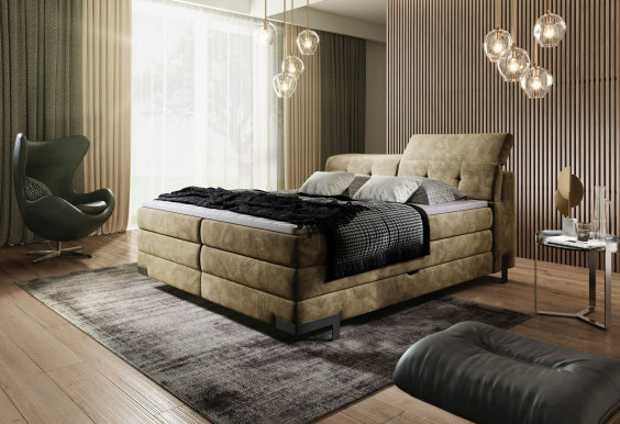 MASSA Box Springs 140x200 Divguļamā gulta ar veļas kasti (Salvador)
