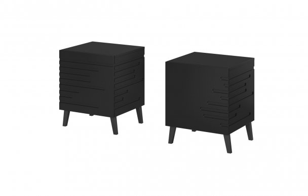 NOWA SZN Bedside 2pcs.(black mat)