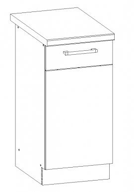 Modena TAFLA MD27/D40 L/P 40 cm Köögi põrandakapp