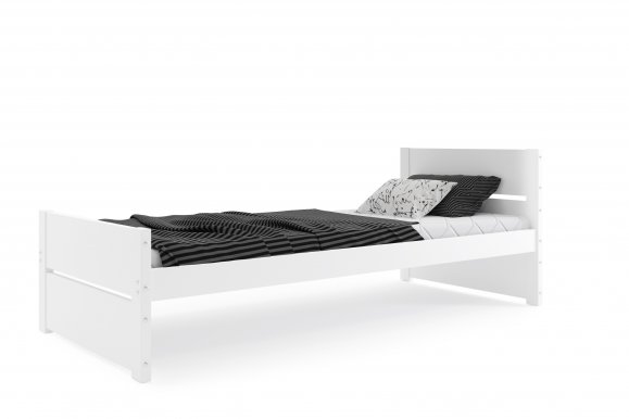 BAR-EK Jauniešu gulta 90x200,ar matraci,balta