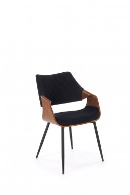 K586 Stuhl,Walnuss/Schwarz