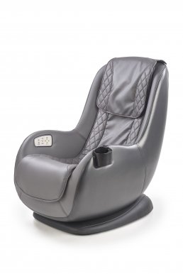 DOPIO Atpūtas krēsls ar masāžas funkciju (tumši pelēka/pelēka)