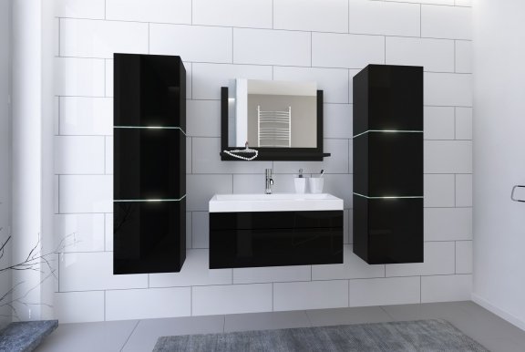 Furnitech Ванная комната IB2-17B-HG20-U80 Z UM black/black gloss