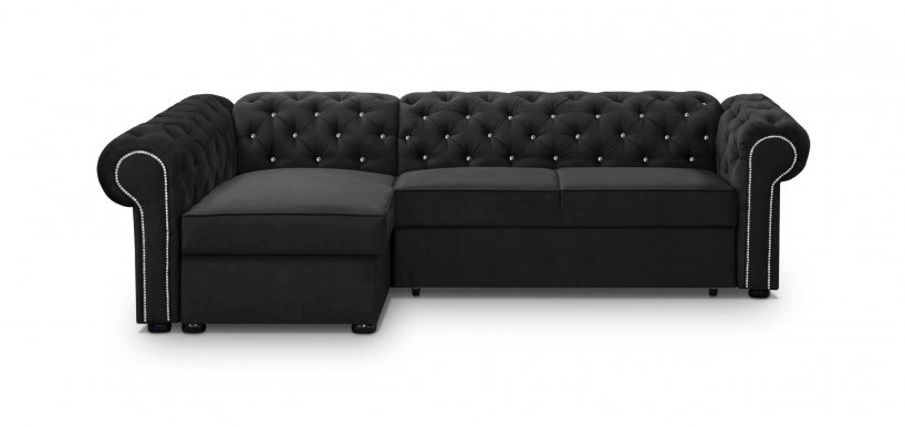 VAL/ XL z.f.sp pr.bok Chesterfield (glass buttons) Ecksofa